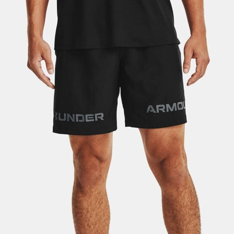 Vīriešu šorti Under Armour Woven Graphics WM Shorts M 1361433 001, melni цена и информация | Sporta apģērbs vīriešiem | 220.lv