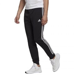 Sporta bikses vīriešiem Adidas Essentials Tapered Cuff 3 Stripes M GK8831, melnas cena un informācija | Sporta apģērbs vīriešiem | 220.lv