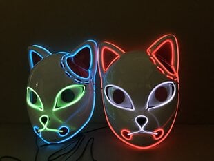 Светящаяся праздничная маска «Кошка» цена и информация | Карнавальные костюмы, парики и маски | 220.lv