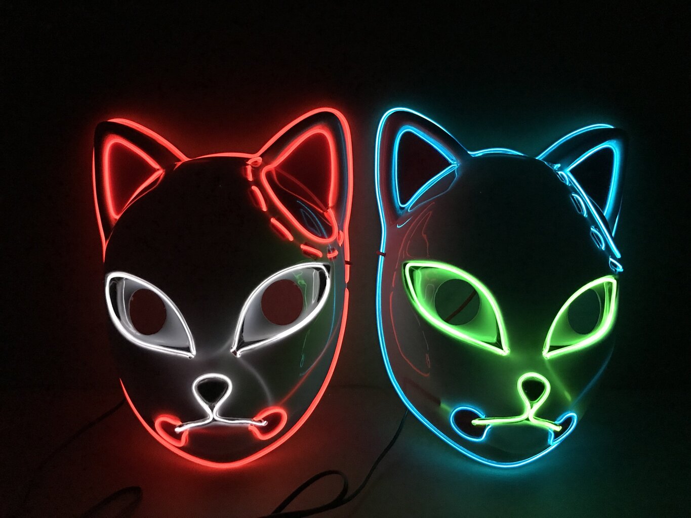 Izgaismota svētku ballītes maska ​​"Kaķis" cena un informācija | Karnevāla kostīmi, maskas un parūkas | 220.lv