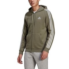 Džemperis vīriešiem Adidas Essentials Hoodie M GK9052, zaļš cena un informācija | Vīriešu jakas | 220.lv