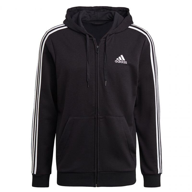 Džemperis vīriešiem Adidas Essentials Full-Zip Hoodie M GK9032, melns cena un informācija | Vīriešu jakas | 220.lv