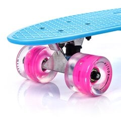Скейтборд Meteor Pennyboard, синий/розовый цена и информация | Скейтборды | 220.lv