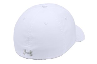 Vīriešu cepure Under Armour Mens Woodmark STR Cap, balta цена и информация | Мужские шарфы, шапки, перчатки | 220.lv