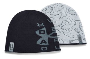 Шляпа для мужчин и женщин Under Armour Billboard Reversible Beanie, черная цена и информация | Женские шапки | 220.lv