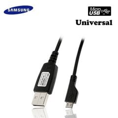 Samsung ECC1DU0BBK Universāls Micro USB Datu un uzlādes kabelis (OEM) cena un informācija | Savienotājkabeļi | 220.lv