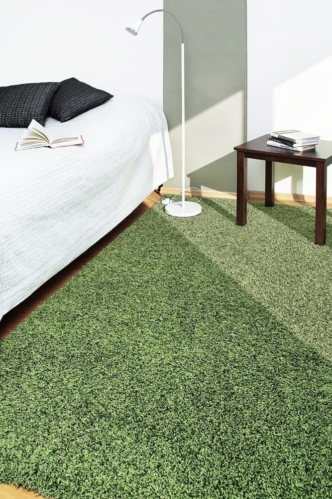 Narma bārkšu paklājs SPICE, zaļā krāsā - dažādi izmēri, 67 x 133 cm cena un informācija | Paklāji | 220.lv
