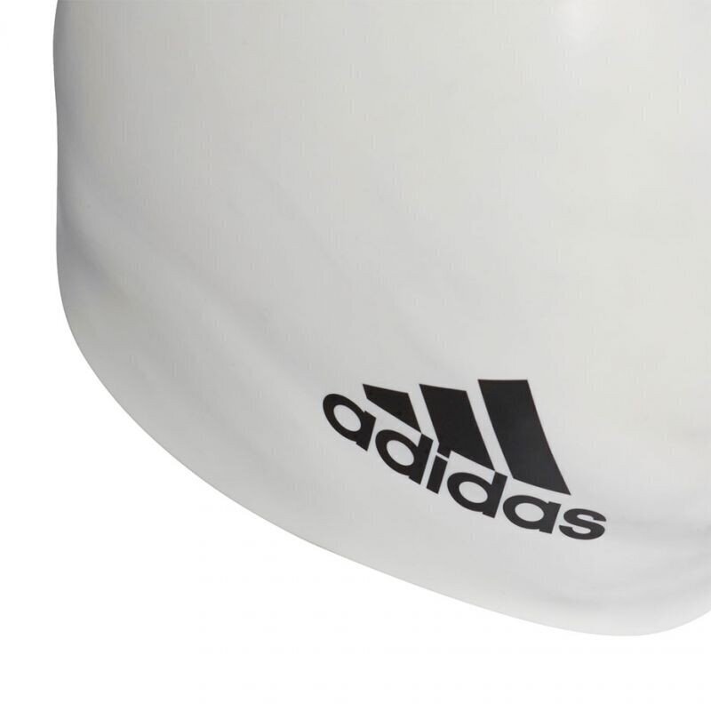 Peldcepure Adidas silicone cap white FJ4965, balta cena un informācija | Peldcepures | 220.lv