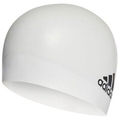 Peldcepure Adidas silicone cap white FJ4965, balta cena un informācija | Peldcepures | 220.lv