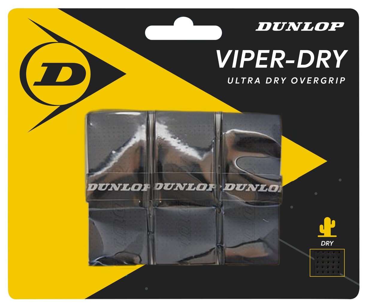 Raketes augš. tinums Dunlop VIPERDRY 3gab. Melns цена и информация | Āra tenisa preces | 220.lv