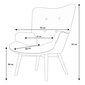 MOSS Melns atzveltnes krēsls 50x96 cm cena un informācija | Atpūtas krēsli | 220.lv