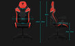 Spēļu krēsls ThunderX3 TC5, melns цена и информация | Biroja krēsli | 220.lv