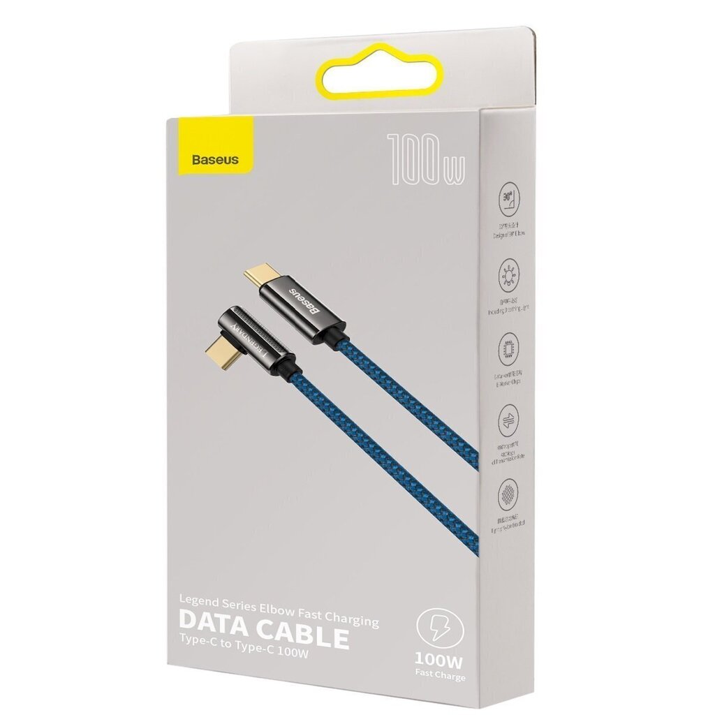 Cable USB-C to USB-C Baseus Legend Series, PD, 100W, 2m (blue) cena un informācija | Savienotājkabeļi | 220.lv