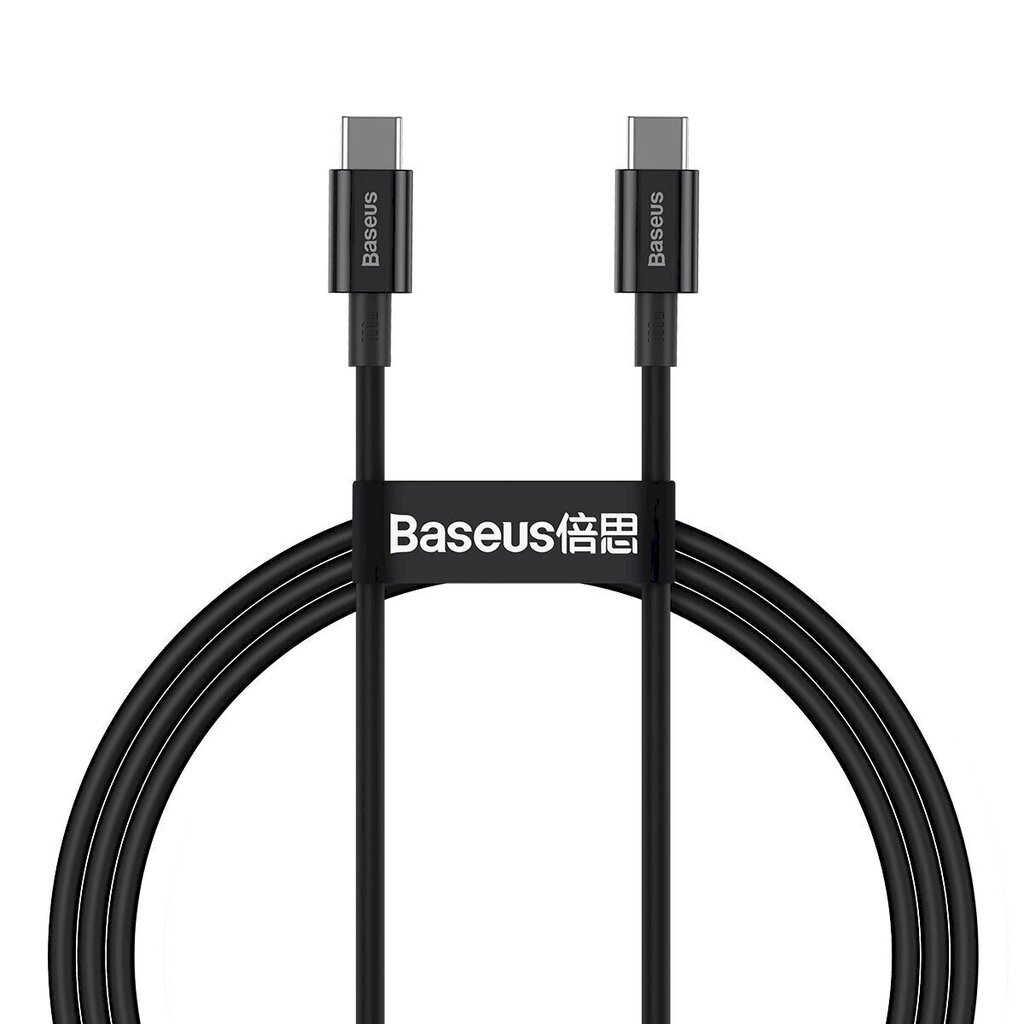 Baseus Superior Series Cable USB-C to USB-C, 100W, 1m (black) cena un informācija | Savienotājkabeļi | 220.lv