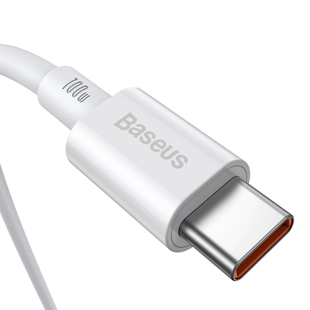 Baseus Superior Series Cable USB-C to USB-C, 100W, 1m (white) цена и информация | Savienotājkabeļi | 220.lv