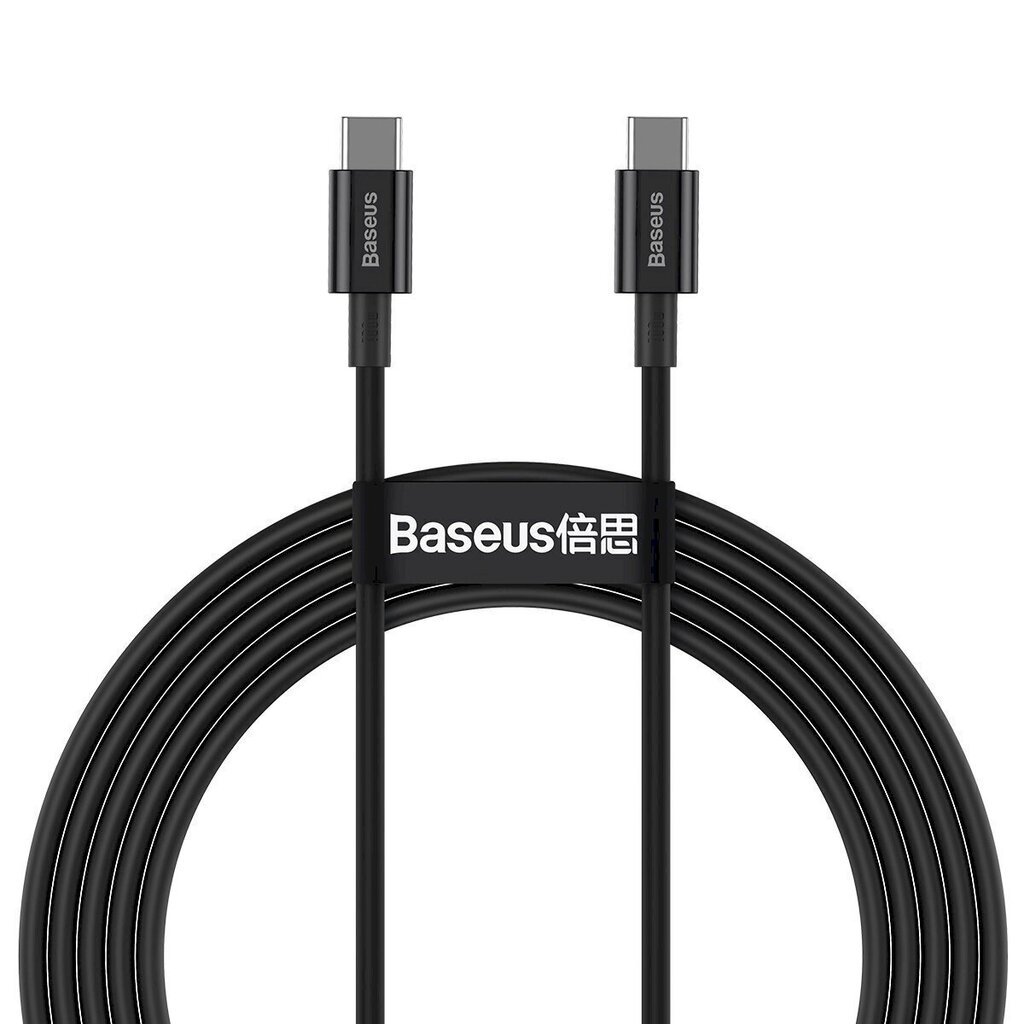 Baseus Superior Series Cable USB-C to USB-C, 100W, 2m (black) cena un informācija | Savienotājkabeļi | 220.lv