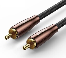 UGREEN AV155 RCA (Cinch) male to male cable, 2m (black) cena un informācija | Kabeļi un vadi | 220.lv