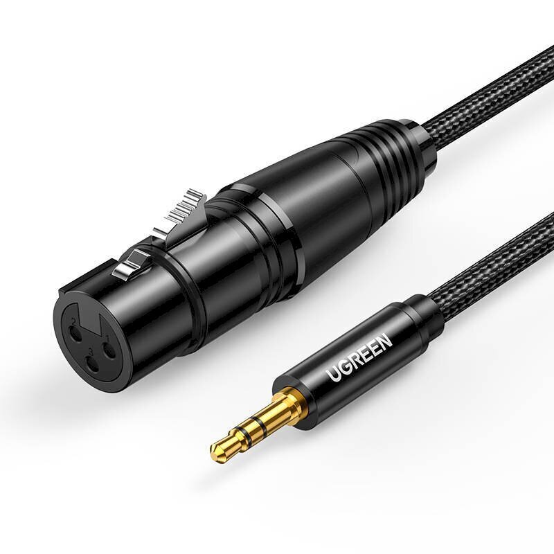 UGREEN AV182 XLR to jack 3.5mm AUX 1m (black) цена и информация | Savienotājkabeļi | 220.lv