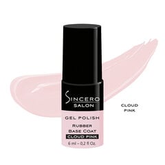 Gumijas pamatne Sincero Salon Cloud pink, 6 ml cena un informācija | Nagu lakas, stiprinātāji | 220.lv