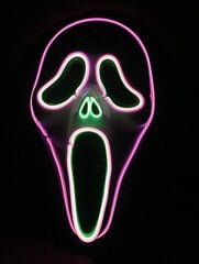 Светящаяся праздничная маска «Крик» цена и информация | Карнавальные костюмы, парики и маски | 220.lv