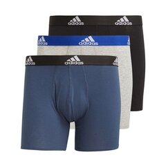Apakšbikšu komplekts vīriešiem Adidas Logo Briefs 3Pac M GN2017, zilas cena un informācija | Vīriešu apakšbikses | 220.lv