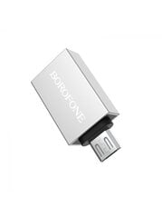 OTG Адаптер / Коннектор USB 3.0 на Micro, OTG Переходник USB 3.0 uz microUSB, borofone BV2 цена и информация | Адаптеры и USB разветвители | 220.lv