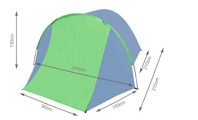 Kempinga telts ir ūdensizturīga, aizsargā pret UV cena un informācija | Teltis | 220.lv