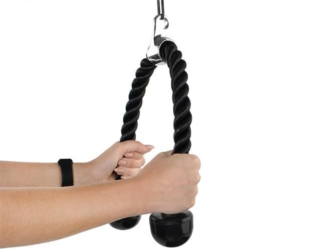 Tricepsa virves treniņš uz kabeļa vilkšanas kabeļa spēka torņa neslīdoša roktura trenažieru zāles mājas 7954 цена и информация | Spēka trenažieri | 220.lv