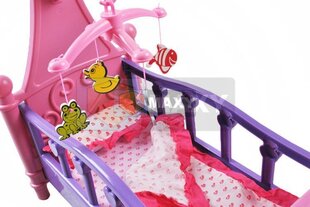 КРОВАТЬ ДЛЯ КУКЛ + КАРОУСЕЛЬ • игрушечная спальня для девочки  цена и информация | Игрушки для девочек | 220.lv