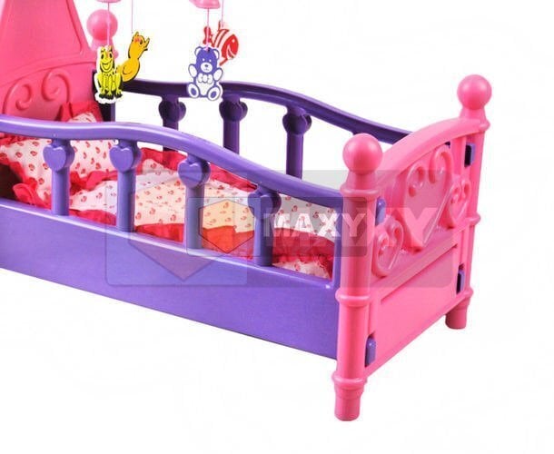 GULTAS PAR PURLĪTĒM + KARUSELI • rotaļlietu guļamistaba meitenēm • 49 x 28 x 49 cm • # 1400 cena un informācija | Rotaļlietas meitenēm | 220.lv