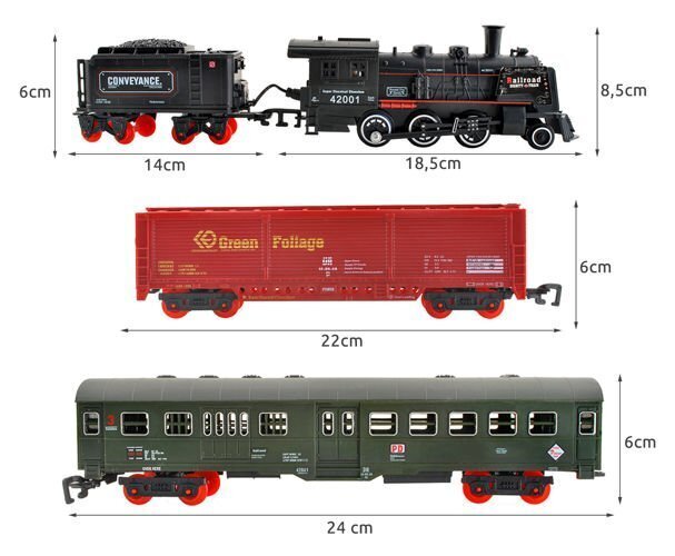 Dzelzceļa komplekts 38 gab. Ciuchcia Tor 700cm 8239 cena un informācija | Rotaļlietas zēniem | 220.lv