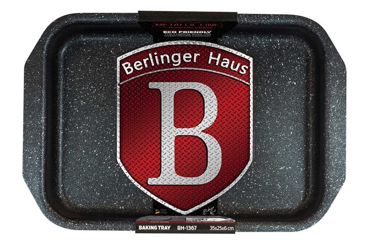 Granīta panna / cepešpannas 35 cm Berlinger Haus Burgundy Metallic BH-1367 cena un informācija | Cepamais papīrs, trauki, formas | 220.lv