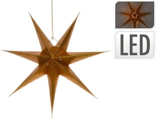 Dekors Papīra zvaigzne ar LED apgaismojumu 60 cm cena un informācija | Ziemassvētku dekorācijas | 220.lv