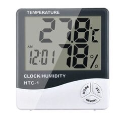 Ciparu termometrs-pulkstenis HTC-1 cena un informācija | Meteostacijas, āra termometri | 220.lv