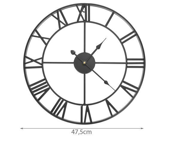 Retro sienas pulkstenis - melns цена и информация | Dārza dekori | 220.lv