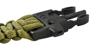 Izdzīvošanas aproce Paracord Armband Army, zaļa cena un informācija | Vīriešu rotaslietas | 220.lv