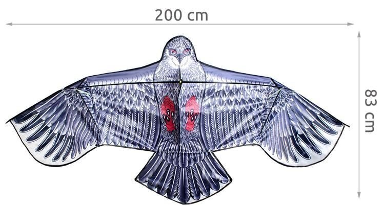 Lielais Ērglis. Pūķis bērniem un pieaugušajiem - milzīgs 200 x 83 cm 8560 cena un informācija | Gaisa pūķi | 220.lv