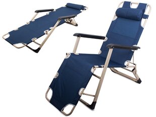 Dārza / pludmales guļamkrēsls ar galvas balstu cena un informācija | Sauļošanās krēsli | 220.lv