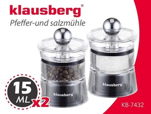 Мельница для перца и соли KLAUSBERG KB-7432 цена и информация | Емкости для специй, измельчители | 220.lv