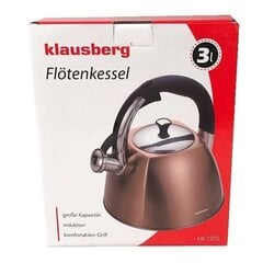 Чайник Klausberg KB-7202 со свистком, 3,0 л цена и информация | Чайники, кофейники | 220.lv