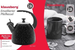 Чайник из нержавеющей стали со свистком Klausberg цена и информация | Чайники, кофейники | 220.lv