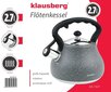 Tējkanna ar svilpi KLAUSBERG 2,7L KB-7447 cena un informācija | Kafijas kannas, tējkannas | 220.lv