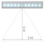 LED spuldze ar kustības detektoru • LED STRIP. automātiski izslēdzas pēc 15 s. • auksti balta gaisma • 80 lūmeni • 1W • # 3455 цена и информация | LED lentes | 220.lv