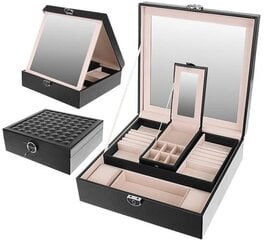 Каскадная коробка для часов-органайзера L черный 8896 цена и информация | Детали интерьера | 220.lv