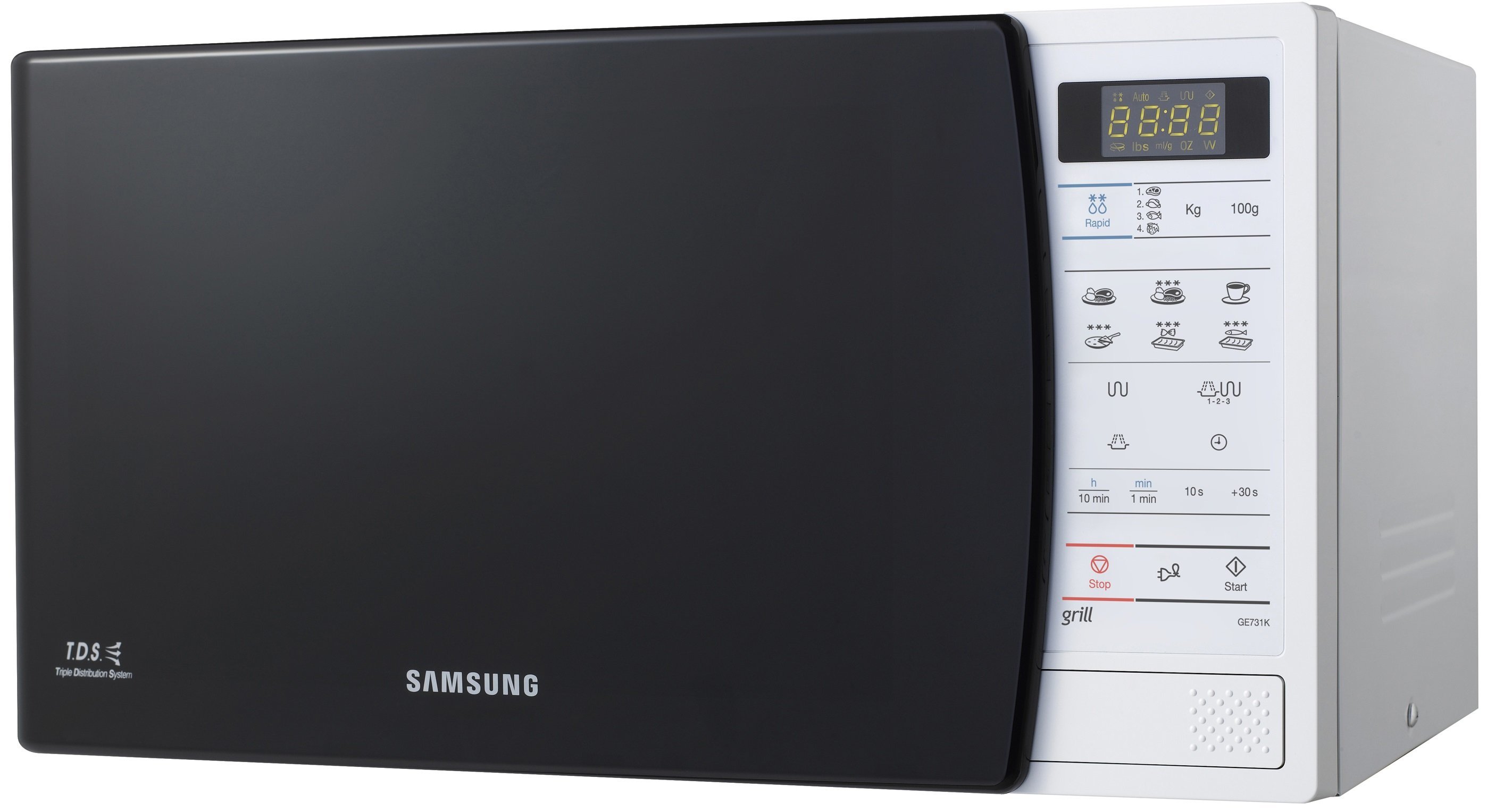 Mikroviļņu krāsns Samsung GE731K/BAL mikroviļņu krāsns ar grilu, 20 L,  balta krāsa cena | 220.lv