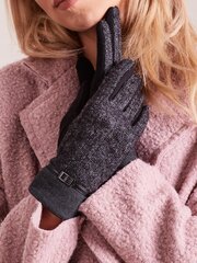 черные перчатки с трикотажной вставкой цена и информация | Женские перчатки | 220.lv