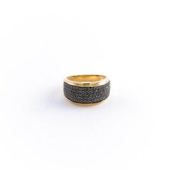 Золотое кольцо с чёрными бриллиантами ZGR23278DB цена и информация | Кольца | 220.lv