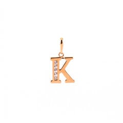 Золотой кулон буква ''К'' ZKJP62887-CZ-K цена и информация | Украшения на шею | 220.lv