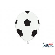 Baloni 30 cm, futbols, balts (1 gab. / 6 gab.) cena un informācija | Baloni | 220.lv