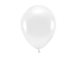 Eco Balloons 26см металлик, белый цвет (1 шт. / 10 шт.) цена и информация | Шарики | 220.lv